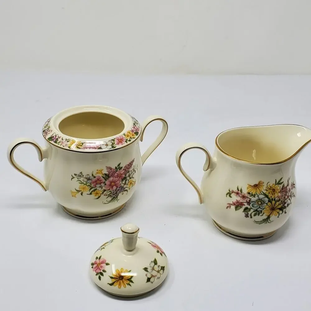 LENOX Creamer and Covered Sugar Bowl set The Constitution Cream and Sugar Excel
